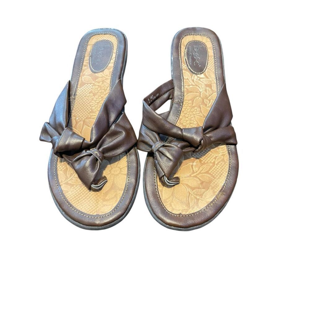 B.O.C. Born Concept Womens Brown Flats Slip on Knot Slide Sandals Size 40.5 US 9